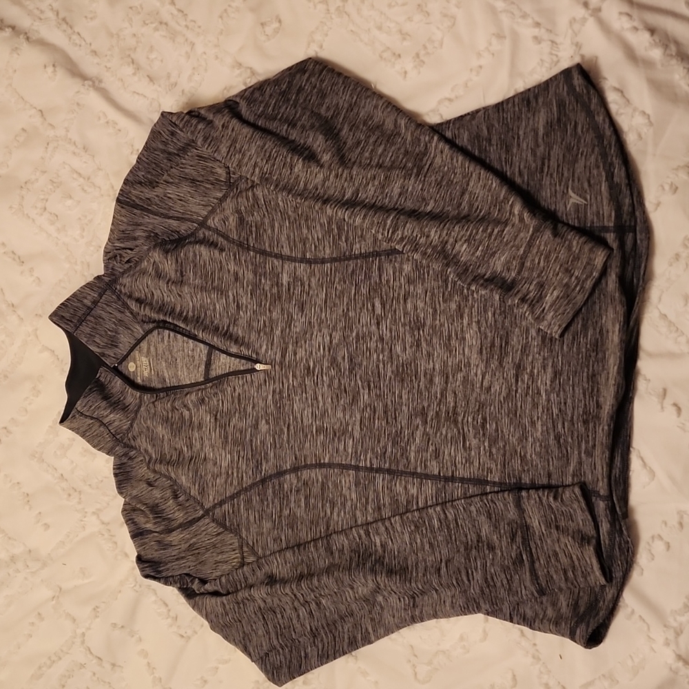 Active By Old Navy Grey Heather 1/4 zip with thumb holes.  Size XL